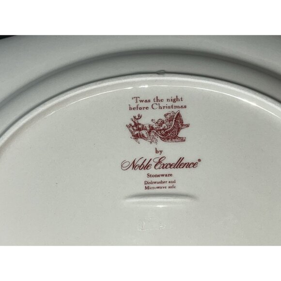 Noble Excellence Twas The Night Before Christmas Stoneware 12” Platter Tray - Picture 4 of 4